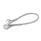 GN 111.8 Retaining Cables, Stainless Steel AISI 316, with Key Rings or One Key Ring and One Mounting Tab Type: B - With mounting tab and key ring
Color: TR - Transparent