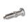 GN 818 Doigts d'indexage, inox, sans position de repos Type: BN - avec bouton en inox, sans contre-écrou