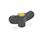 GN 634.1 Wing Nuts with Stainless Steel Bushing Color of the cover cap: DGB - Yellow, RAL 1021, matte finish