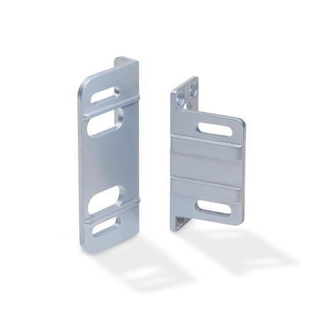 GN 139.4 Mounting Plate, Angled, Zinc Die Casting 