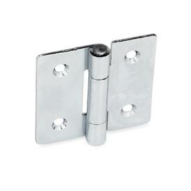 GN 136 Sheet Metal Hinges, Square or Vertically Elongated Material: ST - Steel<br />Type: C - With countersunk holes