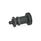 GN 607 Indexing Plungers, Steel / Plastic Knob Type: AK - With lock nut