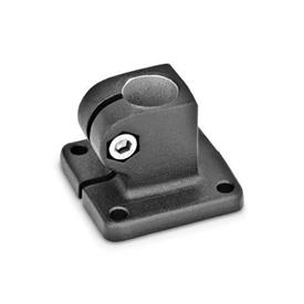 GN 162 Base Plate Connector Clamps, Aluminum Finish: SW - Black, RAL 9005, textured finish