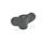 GN 640 Wing Nuts, Plastic, Threaded Bushing Brass, Small Type Type: E - With threaded blind bore