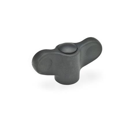 GN 640 Wing Nuts, Small Type, Plastic Type: E - With threaded blind bore