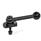 GN 918.1 Clamping Bolts, Steel, Upward Clamping, Screw from the Back Type: GVB - With ball lever, straight (serration)
Clamping direction: L - By anti-clockwise rotation