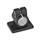 GN 146.3 Flanged Connector Clamps, Aluminum, with 2 Mounting Holes Finish: SW - Black, RAL 9005, textured finish