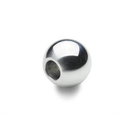 DIN 319 Ball Knobs Steel, Aluminum Material: AL - Aluminum<br />Type: K - With Plain Hole H7