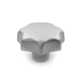 DIN 6336 Stainless Steel Star Knobs, AISI CF-8 Type: E - With threaded blind bore