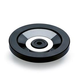 GN 520.1 Disk Handwheels, Plastic, Bushing Steel Bore code: B - Without keyway<br />Type: A - Without handle