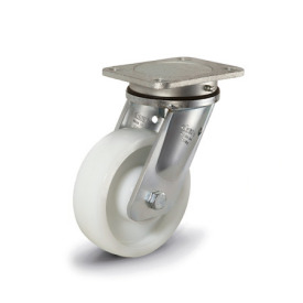 GN 22892 Heavy Duty Casters, Polyamide, Heavy Version Bearing type: K - Ball bearing<br />Type (bracket): L - Swivel bracket with mounting plate<br />Coding: H - Heavy Version<br />Material (bracket): ST - Welded steel design