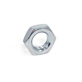 ISO 4035 Thin Hex Nuts, Steel Finish: ZB - Zinc plated, blue passivated