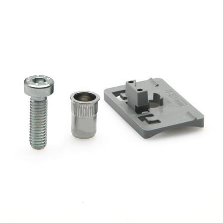 GN 649.1 Adapter for Panel Support Clamps GN 649 to be Mounted to Round Tubes 