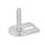 GN 43 Piedini di livellamento, acciaio INOX, con aletta di fissaggio, a forma rettangolare Form: E0 - Senza disco antiscivolo, con un foro asolato
Versione (vite): V - Senza dado, esagono esterno in alto e sede per chiave in basso