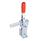 GN 812.1 Toggle Clamps, Steel, Operating Lever Vertical, with Dual Flanged Mounting Base Type: EVF - Solid bar version with clasp for welding