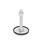 GN 41 Piedini di livellamento, acciaio INOX AISI 304 Tipo (base): D1 - Con disco antiscivolo, con aggancio a clip, colore nero
Versione (vite): SK - Con dado, esagono esterno in basso