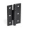 GN 136 Sheet Metal Hinges, Stainless Steel, Square or Vertically Elongated Material: NISW - Black, RAL 9005, textured finish
Type: B - With through-holes
Length: l2 (1,5) - 1,5-fach verlängert