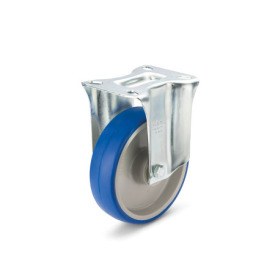 GN 22884 Medium Duty Casters, Wheel Tread Polyurethane, Wheel Core Polyamide, Light Version Bearing type: G - Friction bearing<br />Type (bracket): B - Rigid bracket<br />Coding: L - Light version<br />Material (bracket): ST - Steel sheet metal