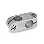 Abrazaderas de conexión de dos ejes, aluminio