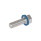 GN 1581 Schrauben, Edelstahl, niedriger Kopf, Hygienic Design Oberfläche: PL - poliert (Ra < 0,8 µm)
Werkstoff (Dichtring): F - FKM