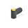 GN 635 Écrous papillon, plastique, douille filetée laiton Couleur du capuchon: DGB - jaune, RAL 1021, finition mat