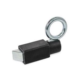 GN 724.4 Pistoncino di posizionamento a molla, acciaio/acciaio INOX, con perno smussato, a saldare Materiale: ST - Fusione di precisione in acciaio<br />Tipo: C3 - Smusso a destra