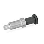 Stainless Steel Indexing Plungers with Long Plastic Knob