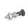 GN 617.1 Indexing Plungers with Rest Position, Stainless Steel / Plastic Knob Material: NI - Stainless steel
Type: AK - With lock nut