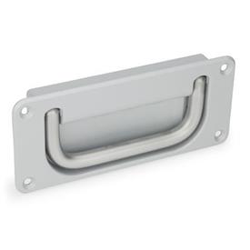 GN 425.8 Folding Handles with Recessed Tray Material handle: NI - Stainless steel<br />Finish tray: SR - Silver, RAL 9006, textured finish
