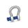 GN 585 Shackles, Heat-Treated Steel, Cranked Version Type: A - With stud bolt