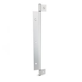 GN 2295 Hinges, for Aluminum Profiles / Panel Elements, Three-Part Type: I - Interior hinge wings<br />Coding: C - With countersunk holes<br />l<sub>2</sub>: 485