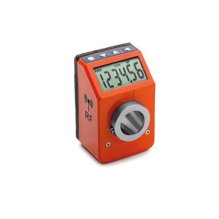 GN 9153 Position Indicators, 6 digits, Electronic, LCD-Display, Data Transmission via Radio Frequency Color: OR - Orange, RAL 2004