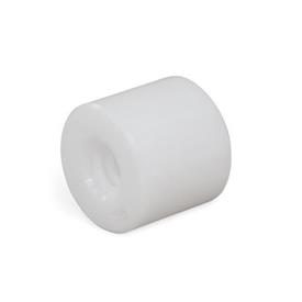 GN 103.3 Trapezoidal Lead Nuts, Steel / Stainless Steel / Gunmetal / Plastic, Single- or Multi-Start, Cylindrical Identification no.: 2 - Long version (Material ST / RG / POM)<br />Material: POM - Plastic