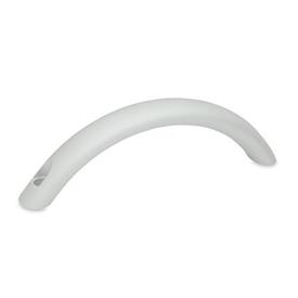GN 565.4 Bogengriffe, Aluminium Form: B - Montage von der Bedienungsseite<br />Oberfläche: EL - eloxiert, naturfarben