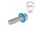 GN 1581 Schrauben, Edelstahl, niedriger Kopf, Hygienic Design Oberfläche: MT - mattiert (Ra < 0,8 µm)
Werkstoff (Dichtring): E - EPDM