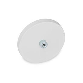 GN 51.2 Retaining Magnets with Internal Thread, with Rubber Jacket Color: WS - White