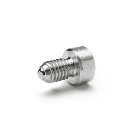 Posicionadores de muelle GN 815.1: acero inoxidable, con collar, con hexágono interior