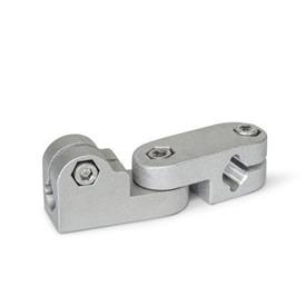 GN 287 Swivel Clamp Connector Joints, Aluminum Finish: BL - Plain finish, Blasted, matt