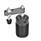 GN 876 Cepos giratorios, Aluminio, neumáticos, con rosca de conexión Tipo: AC - Brazo de sujeción con orificio alargado, con dos arandelas embridadas y tornillo de apriete GN 708.1