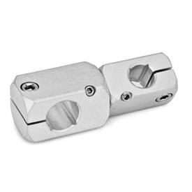 GN 475 Noix de serrage orthogonales articulées, aluminium Finition: MT - mate, baratté