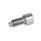 GN 514 Stainless Steel Locking Plungers, with Cardioid Curve Mechanism (Retractable Pen Principle) Type: AN - Without lock nut, with stainless steel knob