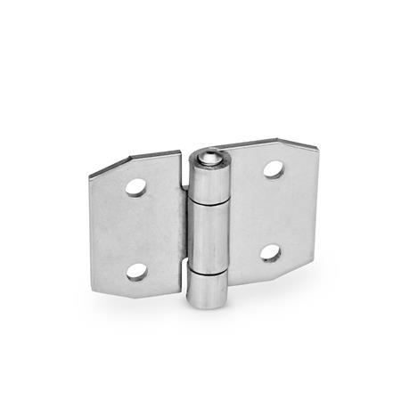 Bisagras de chapa GN 1364: Acero inoxidable, en punta