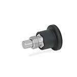 Mini Indexing Plungers, Stainless Steel / Plastic Knob