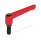 GN 306 Manettes indexables, zinc moulé sous pression, insert acier, avec goujons filetés, avec pointes spéciales Type: KU - Pointe en plastique
Couleur: R - Rouge, RAL 3000, finition texturée