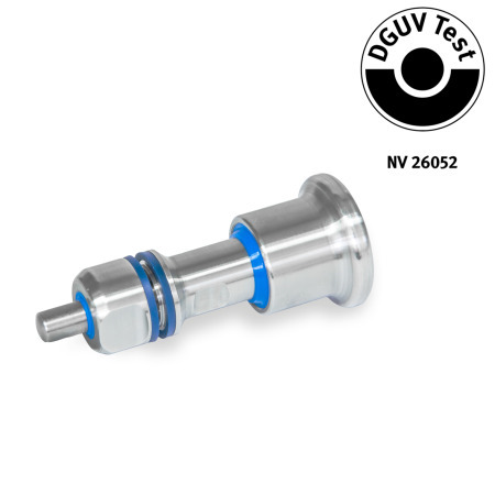 Indexing Plungers GN 8170: Stainless Steel, DGUV Certified, Knob and Pin Side Hygienic Design (Full Hygiene)