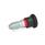 GN 816 Verriegelungsbolzen, Raststift vorstehend Form: AR - mit Knopfbetätigung, Abdeckhülse rot, ohne Kontermutter