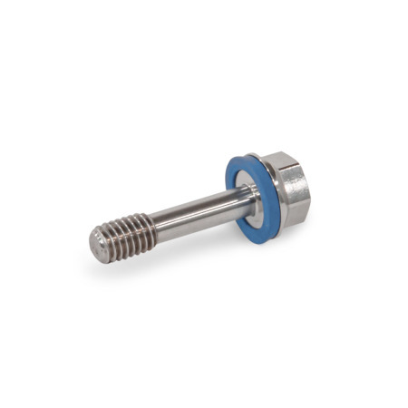 Screws GN 1582: Stainless Steel, with Recessed Stud for Loss Protection, Hygienic Design