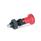 GN 617.2 Indexing Plungers, Threaded Body Plastic, Plunger Pin Stainless Steel, with Red Knob Type: CK - With rest position, with lock nut
Material: NI - Stainless steel