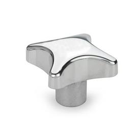 DIN 6335 Hand Knobs, Aluminum Type: E - With threaded blind bore<br />Finish: PL - Polished