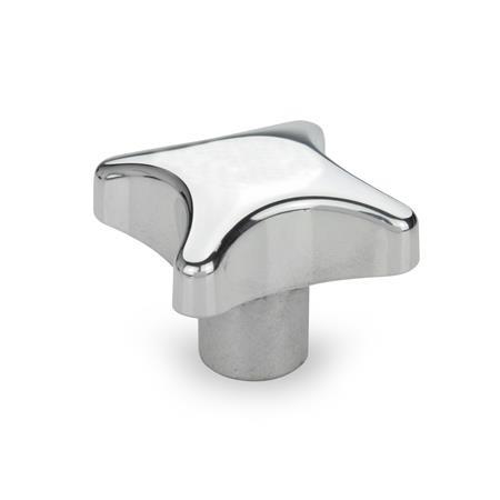 DIN 6335 Hand Knobs, Aluminum Type: E - With threaded blind bore
Finish: PL - Polished